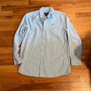 Kids/boys light blue vineyard vines button down shirt size L
